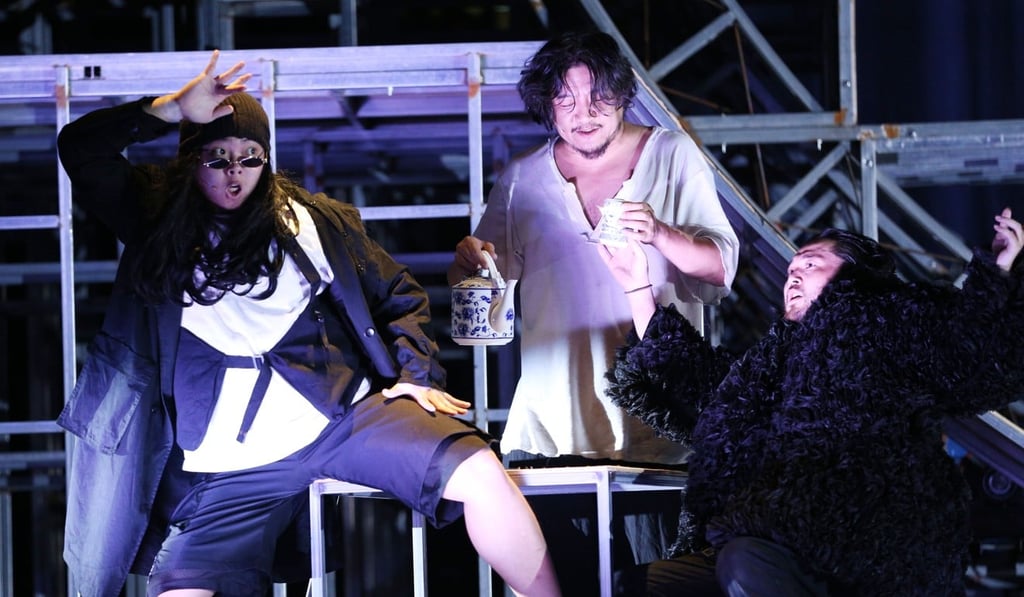 Actors perform during a rehearsal of Teahouse in Avignon, France, on Monday. Photo: Xinhua Actors perform during a rehearsal of Teahouse in Avignon, France, on Monday. Photo: Xinhua