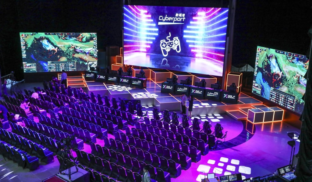 The e-sports venue at the Ocean View Court in Cyberport, where a two-week event starts on July 16. Photo: K. Y. Cheng