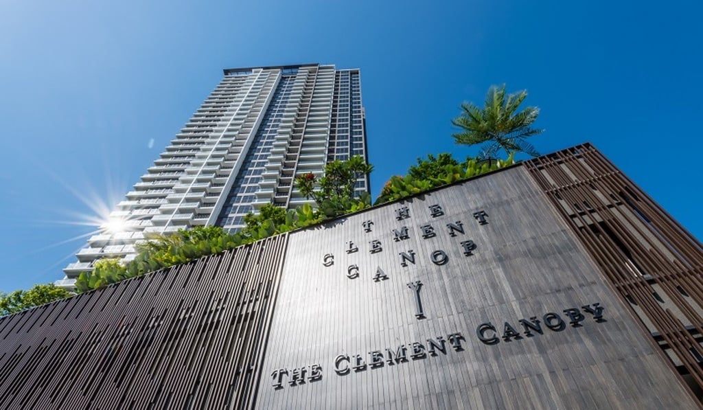 The twin 40-storey towers of The Clement Canopy are the world’s tallest concrete modular towers using PPVC modules. Photo: Handout