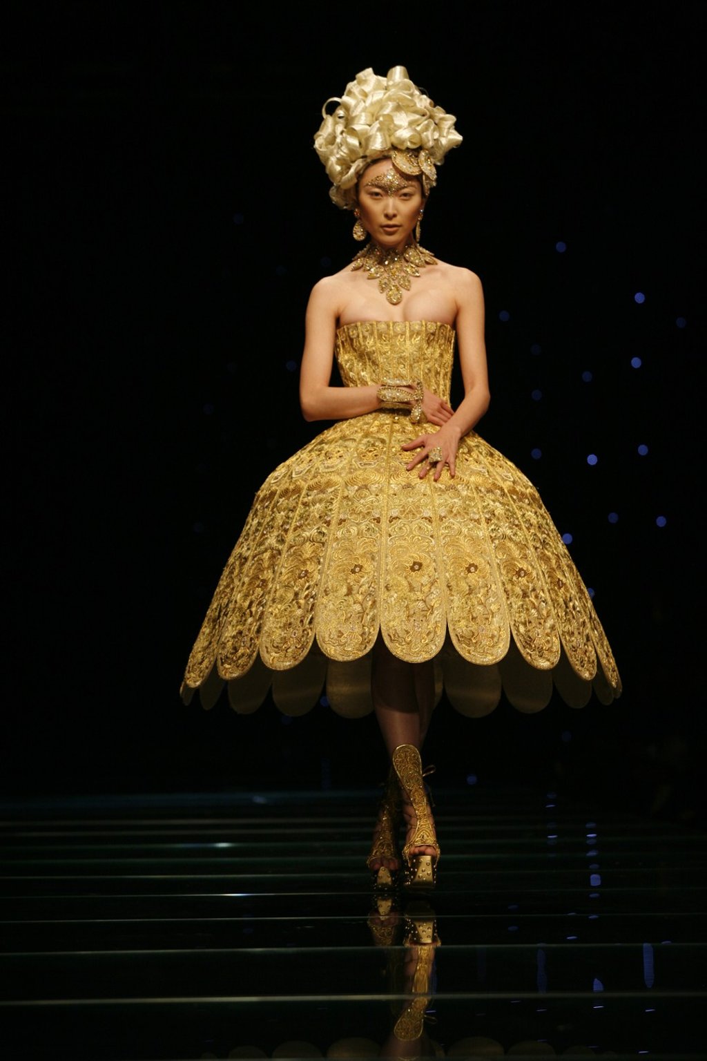 Chinese fashion designer Guo Pei’s ‘Xiao Jin’ dress, which will form part of a private sale at Sotheby’s this year.