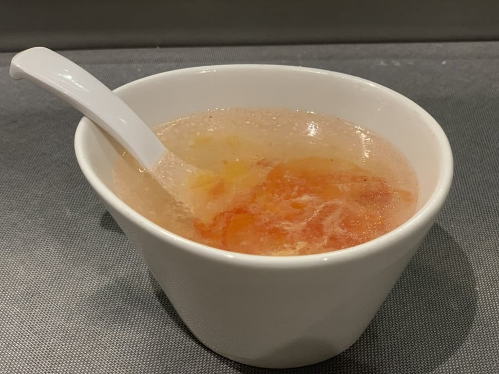 Tomato and egg soup. Photo: Zoe Low