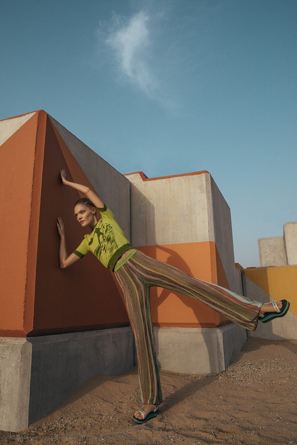 Michael Kors Collection jumper, price on request; Missoni trousers, HK$8,350; Anna Sui shoes, price on request