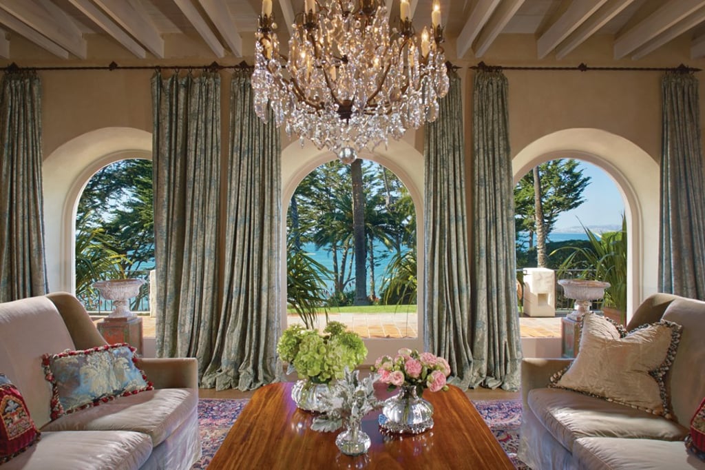 The interior of the oceanfront mansion La Casa Pacifica in San Clemente, California. Photo: Hilton & Hyland
