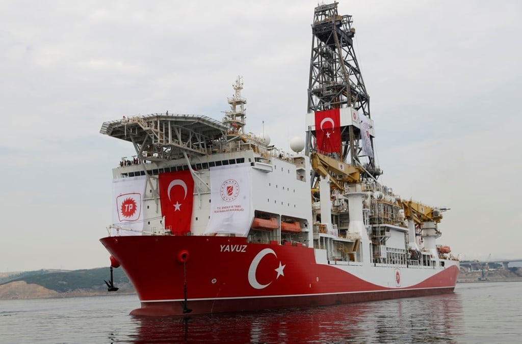 Turkish drilling vessel Yavuz Izmit Bay in June. Photo: Reuters Turkish drilling vessel Yavuz Izmit Bay in June. Photo: Reuters