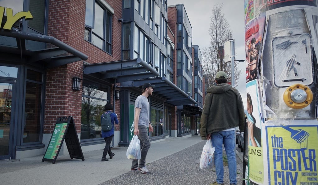 The corner of Vancouver's Cambie Street where the SCMP's Ian Young was called “the g-word” for the first time, by a man pushing a shopping trolley. Photo: Ian Young