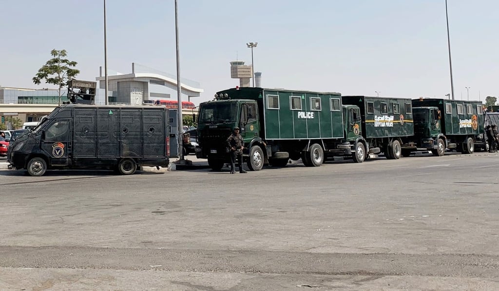 Security forces at Cairo International Airport on Sunday. Photo: Reuters Security forces at Cairo International Airport on Sunday. Photo: Reuters