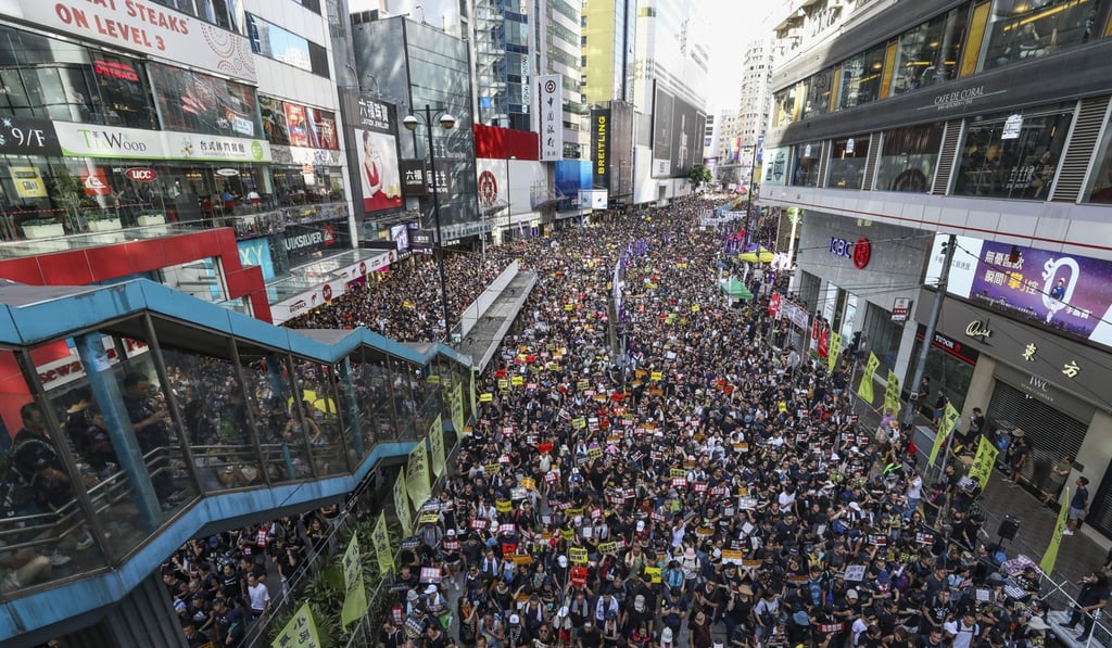 Hundreds of thousands of people have taken part in a series of marches in Hong Kong against the controversial extradition bill, blocking roads and disrupting business in the process. Photo: Dickson Lee