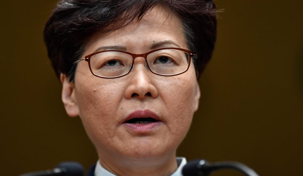“Violence is not a solution to any problem,” Carrie Lam said. Photo: AFP “Violence is not a solution to any problem,” Carrie Lam said. Photo: AFP
