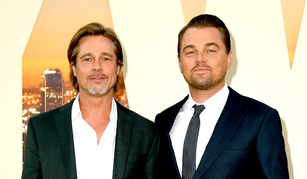Pitt and Leonardo DiCaprio at the premiere. Photo: AFP