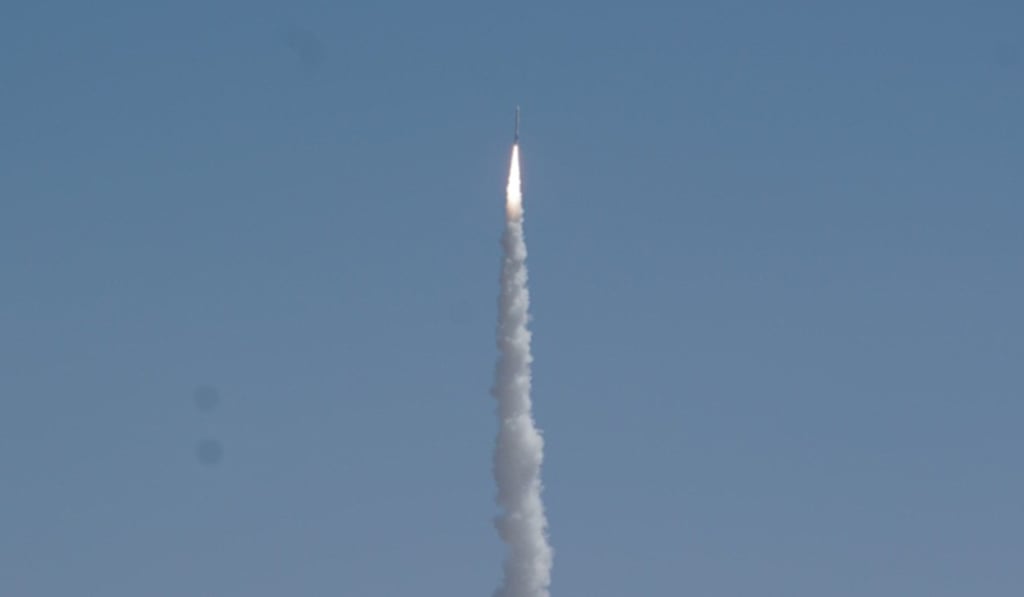 The Hyperbola-1 took off at 1pm from the Jiuquan Satellite Launch Centre in the Inner Mongolia autonomous region. Photo: Huanqiu.com The Hyperbola-1 took off at 1pm from the Jiuquan Satellite Launch Centre in the Inner Mongolia autonomous region. Photo: Huanqiu.com
