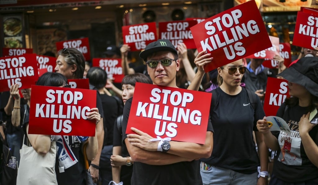 Protesters out in force for the June 16 march, many of them displaying the virtues of courage and resilience. Photo: Winson Wong