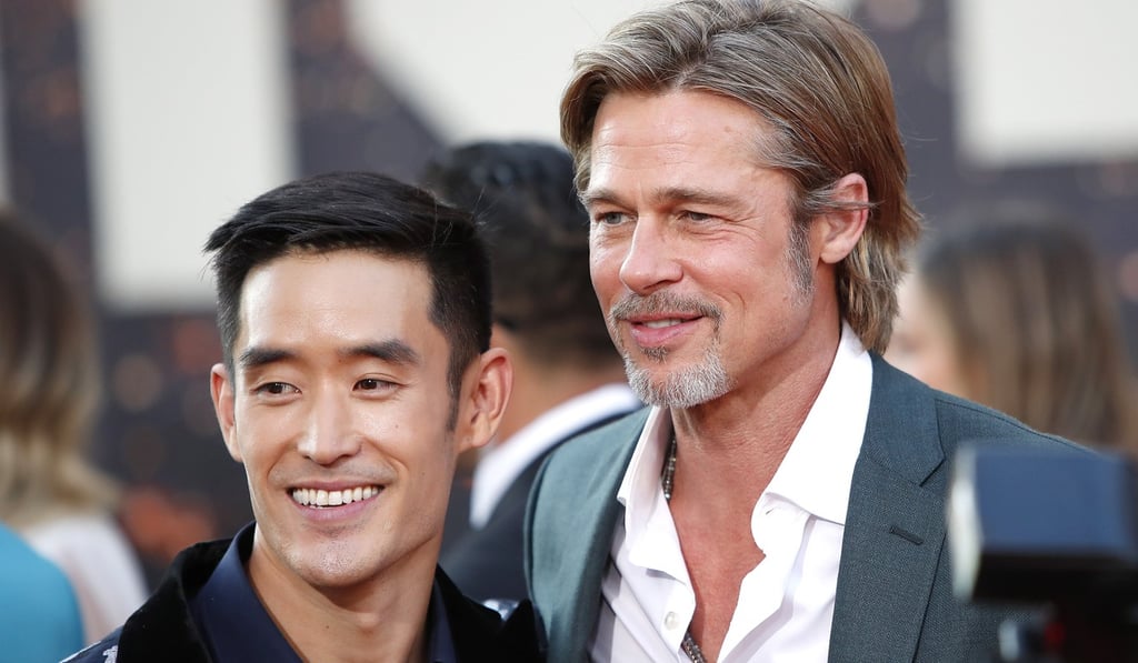 Mike Moh and Brad Pitt arrive for the premiere of ‘Once Upon a Time in Hollywood’ at the TCL Chinese Theatre IMAX in Los Angeles. Photo: EPA