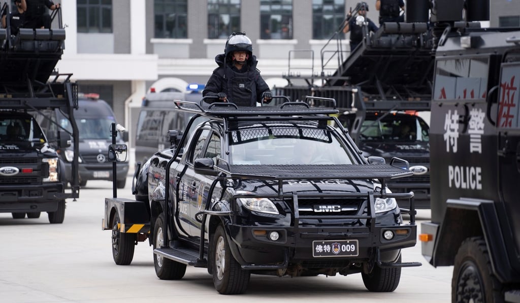 Police officers trained in special weapons and tactics take part in exercises in Guangdong. Photo: Reuters