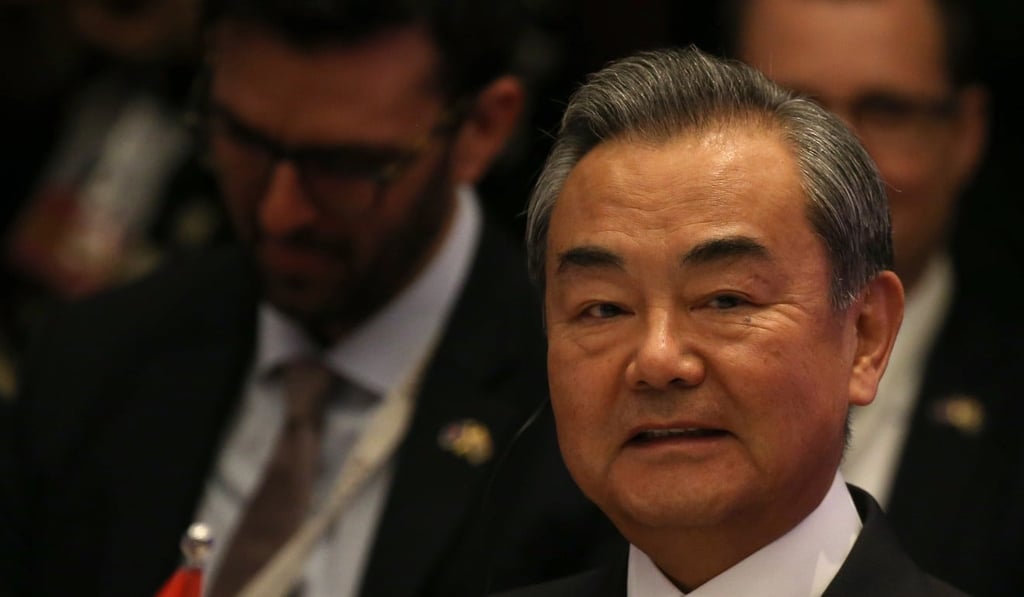 Chinese Foreign Minister Wang Yi said Beijing hoped the two countries could “show goodwill in a forward-looking manner … to properly handle the existing differences”. Photo: EPA-EFE Chinese Foreign Minister Wang Yi said Beijing hoped the two countries could “show goodwill in a forward-looking manner … to properly handle the existing differences”. Photo: EPA-EFE