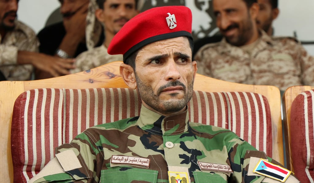 Brigadier General Monier al Yafie in Aden, Yemen, in July 2018. He was killed in the missile attack on Thursday. Photo: Reuters