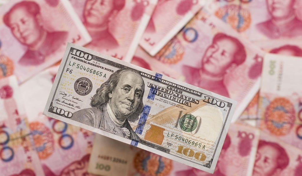 China set the yuan’s fix rate at 6.9683 against the US dollar on Tuesday morning. Photo: Bloomberg