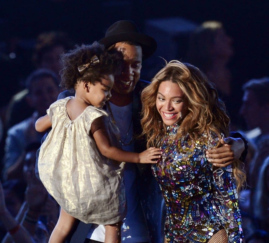 Beyoncé with her husband Jay-Z and daughter Blue Ivy Carter. Photo: AFP
