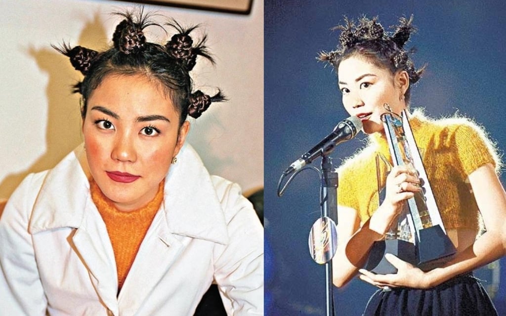 Wong wore iconic Bantu knots to the Top 10 song awards in Hong Kong in 1993. Local media called the look ‘pineapple head’. Wong wore iconic Bantu knots to the Top 10 song awards in Hong Kong in 1993. Local media called the look ‘pineapple head’.
