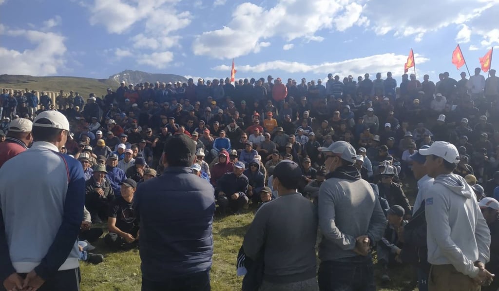 The conflict has been brewing since July after Solton Sary residents blamed the Chinese company for the mass death of livestock. Photo: Radio Free Europe