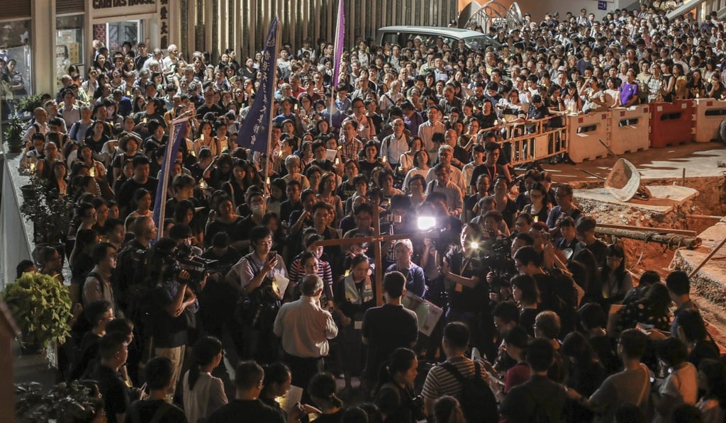 About 1,200 people were estimated to have joined the march. Photo: Xiaomei Chen About 1,200 people were estimated to have joined the march. Photo: Xiaomei Chen