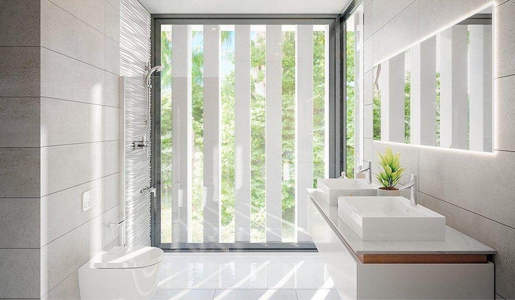 One of the bathrooms inside Cristiano Ronaldo’s Marbella holiday home