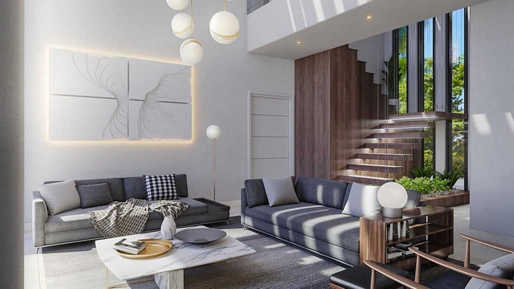 Cristiano Ronaldo’s luxurious open-plan holiday home in Marbella features high ceilings and a floating staircase leading up to four bedrooms.