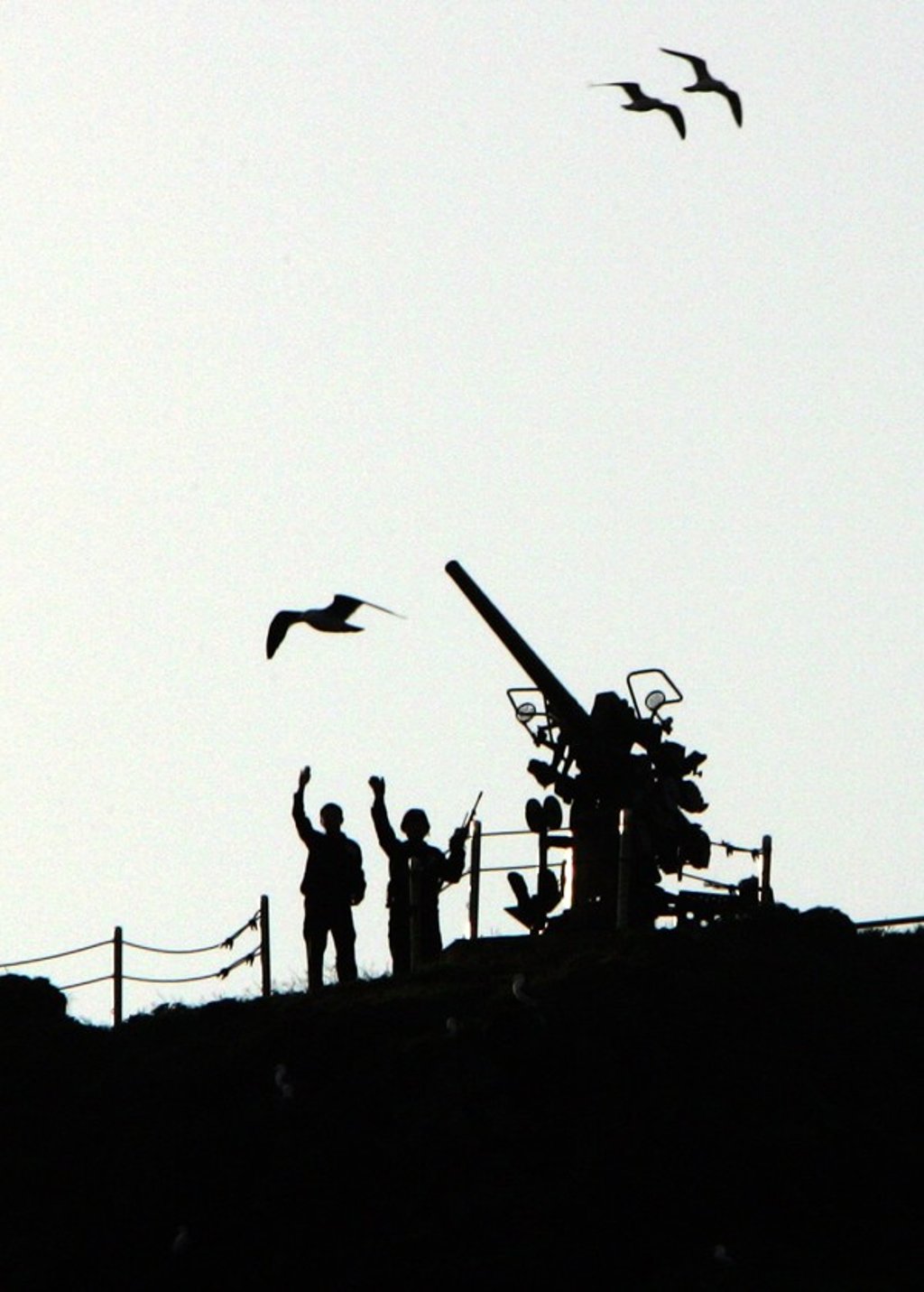 South Korean armaments on the Dokdo islands, known as the Takeshima in Japan. File photo