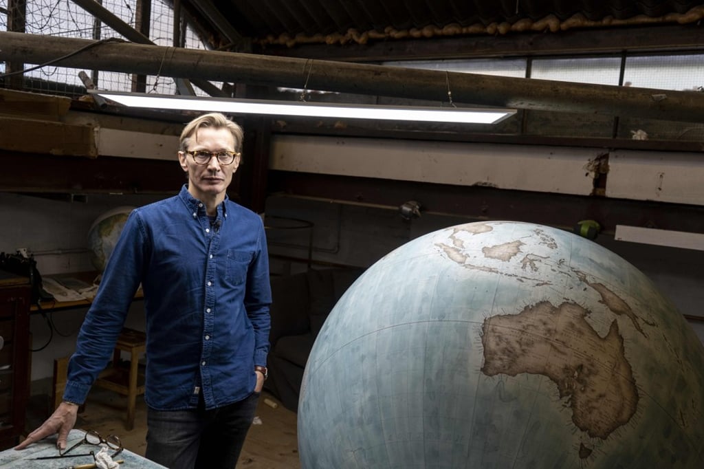 Peter Bellerby at his workshop with one of his company’s larger creations. Photo: AFP Peter Bellerby at his workshop with one of his company’s larger creations. Photo: AFP