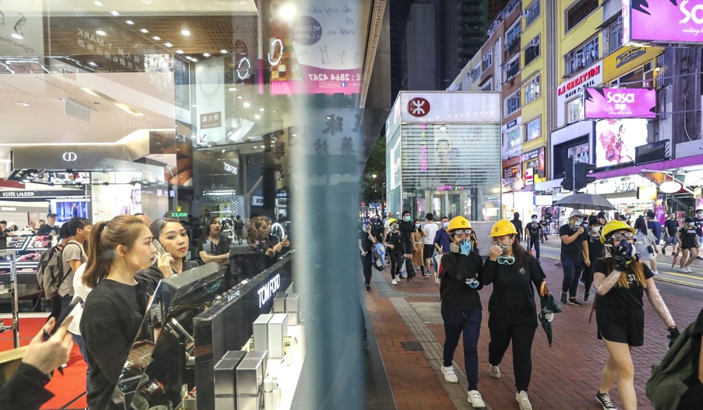 Protesters on Lockhart Road in Causeway Bay on August 4 after a rally at Belcher Bay Park in Kennedy Town. Photo: Sam Tsang Protesters on Lockhart Road in Causeway Bay on August 4 after a rally at Belcher Bay Park in Kennedy Town. Photo: Sam Tsang