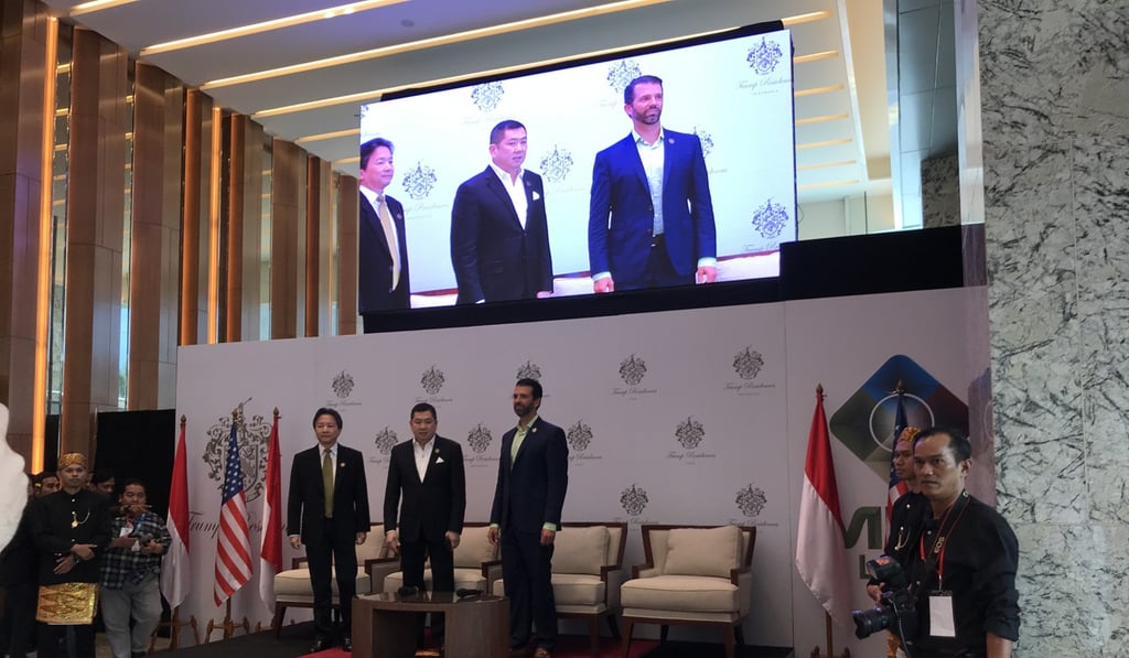 Donald Trump Jnr at the pre-launch event with MNC executives. Photo: Resty Woro Yuniar