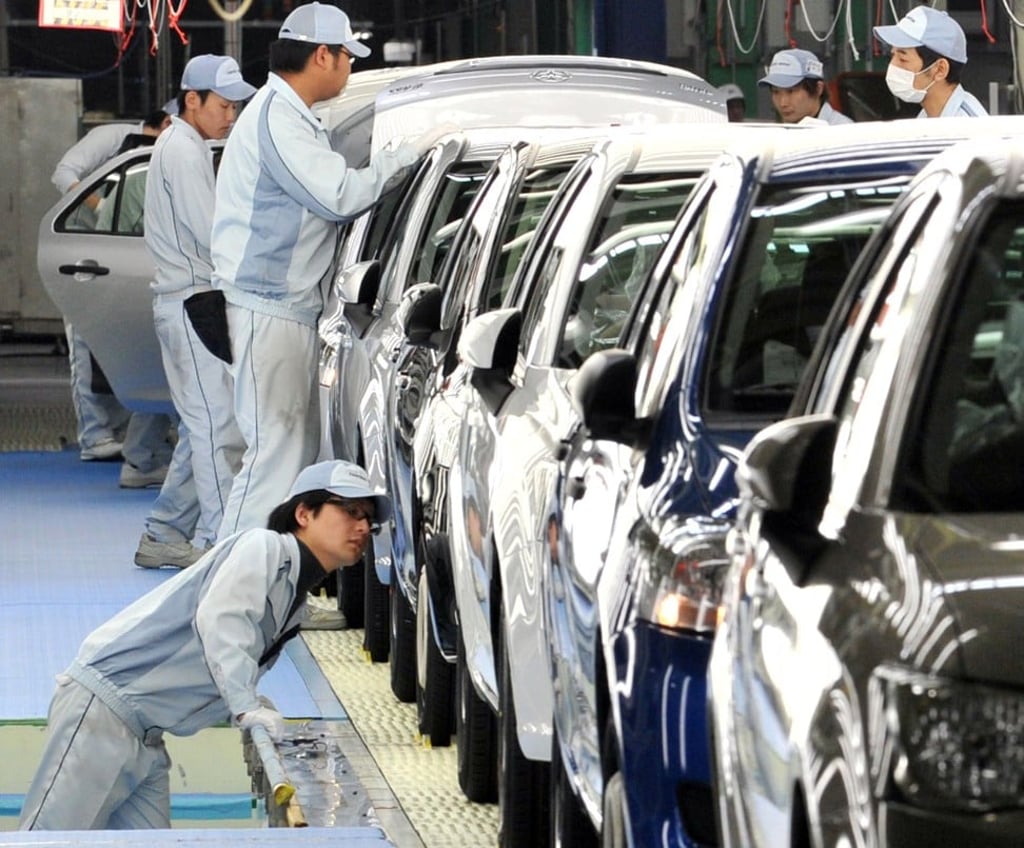 Toyota sold 1,847 cars in South Korea in July, down 8.2 per cent from a year earlier and 31.2 per cent from June. Photo: AFP Toyota sold 1,847 cars in South Korea in July, down 8.2 per cent from a year earlier and 31.2 per cent from June. Photo: AFP