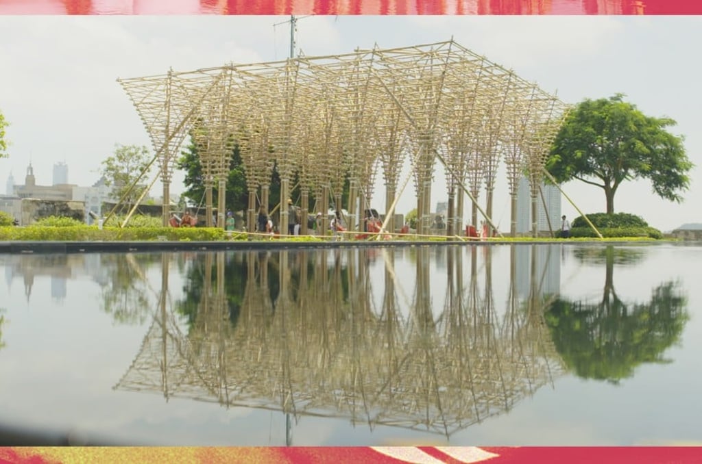 The latest project of Macao artists Rita Machado and João Ó, ‘Sanctuary’, is situated atop Mount Fortress in downtown Macao. A bamboo structure with a cluster of vertical rods, it allows people to take shelter and gives them a peace of mind.