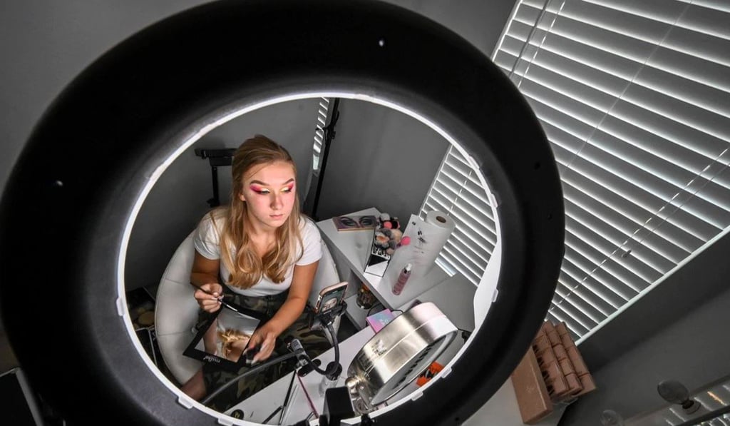 At 15, Sydney Sikes has built a large online following, and people hire her to do their make-up. Photo: The Washington Post