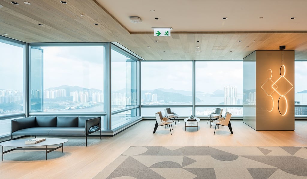 In designing the One Taikoo Place, Quarry Bay office of global law firm Eversheds Sutherland, Gary Lai, founder and design director at Spatial Concept, took inspiration from the hospitality sector. Photo: Eversheds Sutherland