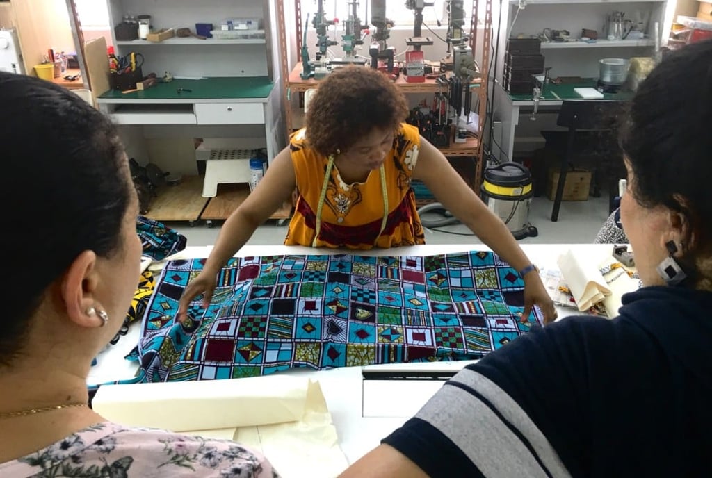 Akonyi at the workshop. Photo: Kylie Knott