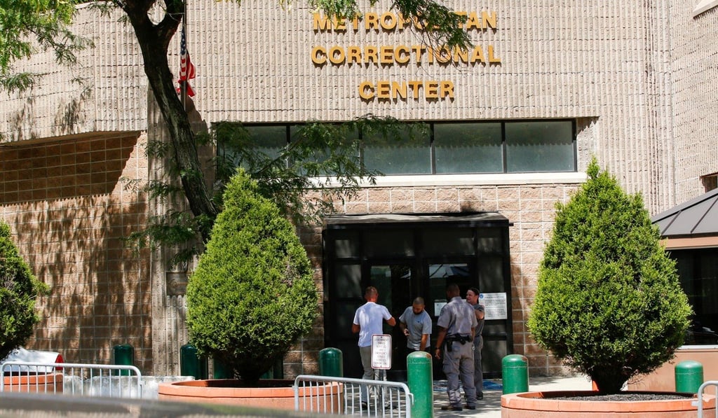 The entrance of the Metropolitan Correctional Centre in New York on Monday. Photo: Reuters The entrance of the Metropolitan Correctional Centre in New York on Monday. Photo: Reuters