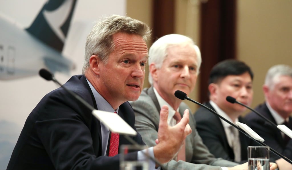 Cathay Pacific CEO Rupert Hogg stepped down on Friday after anger from Beijing over the airline’s handling of support for protests among its staff. Photo: Xiaomei Chen