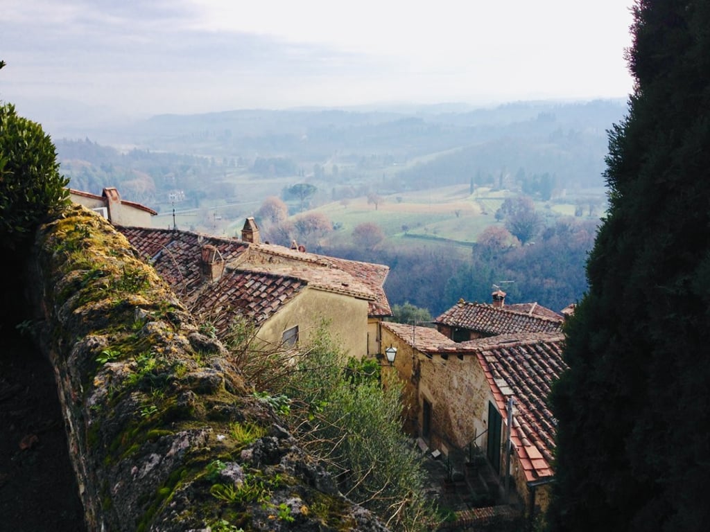 The stunning view from Valentino Garavani's summer home. Photo: Silvia Marchetti