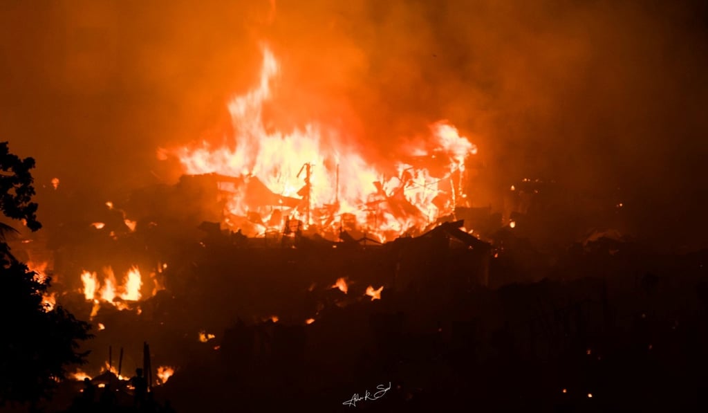 10,000 homeless after fire destroys slum in Bangladesh capital Dhaka ...