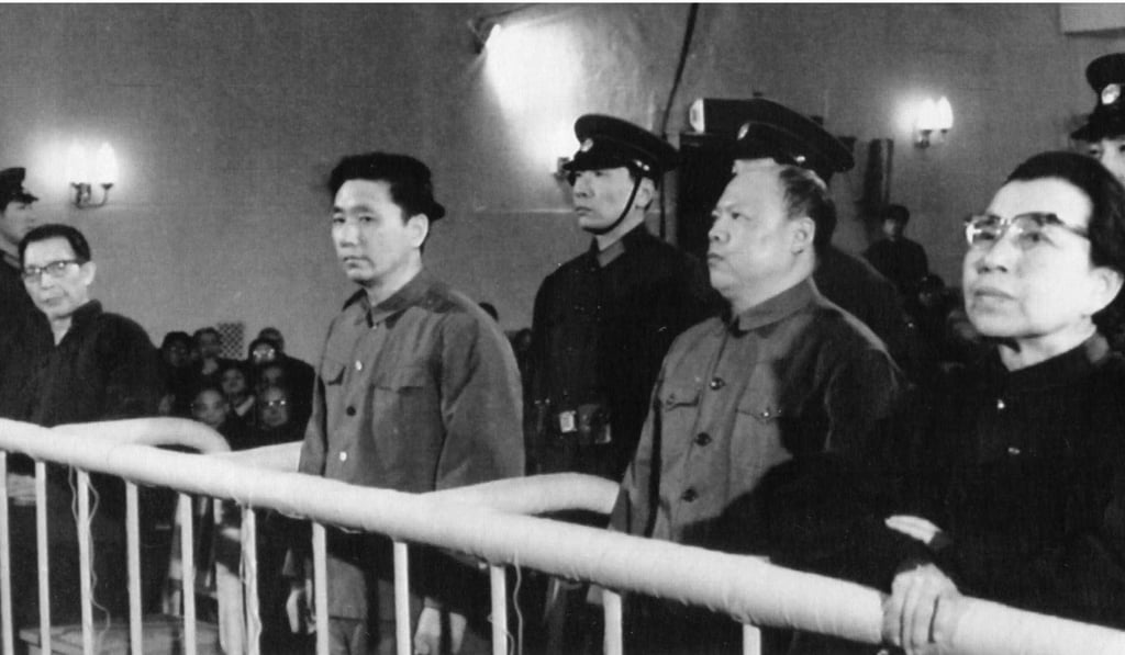 The Gang of Four – (from left) Zhang Chunqiao, Wang Hongwen, Yao Wenyuan and Jiang Qing – seen during their trial in 1981. Photo: Reuters