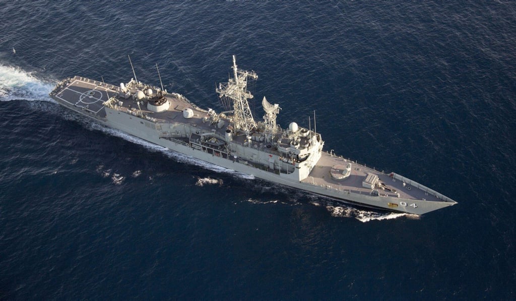 Guided missile frigate HMAS Darwin. Photo: Handout
