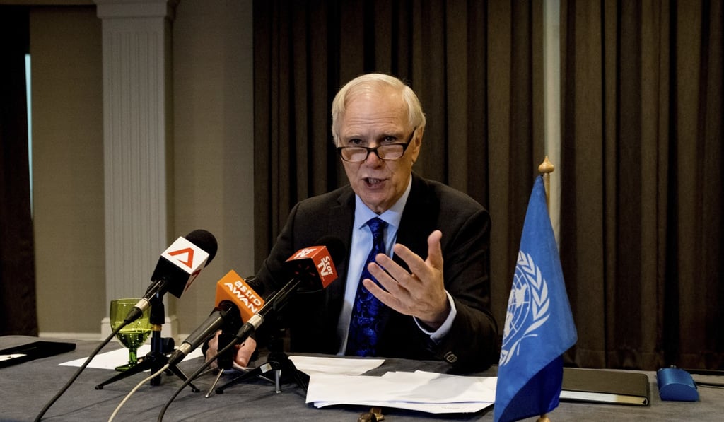 Philip Alston, the UN rapporteur on extreme poverty and human rights, speaks in Kuala Lumpur. Photo: AP