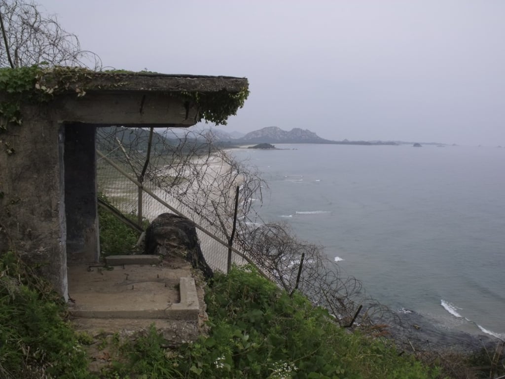 The coastline along the demilitarised zone. Photo: Julian Ryall