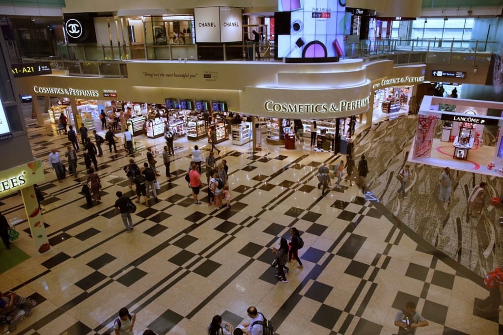 Duty-free stores seen at Changi Airport. Photo: Reuters