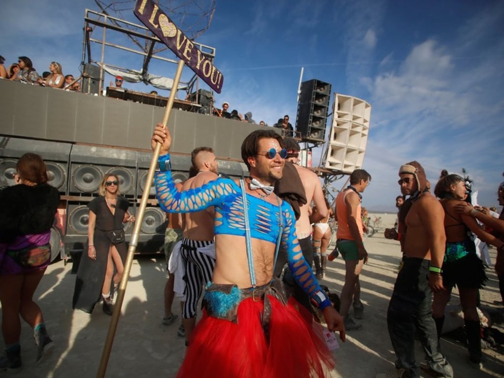 Collective harmony is the goal of Burning Man. Photo: Reuters