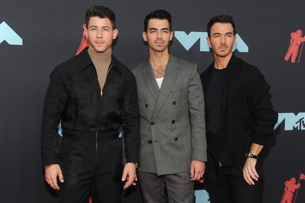 The Jonas Brothers: Nick Jonas, Joe Jonas and Kevin Jonas at the 2019 MTV Video Music Awards. Photo: EPA-EFE