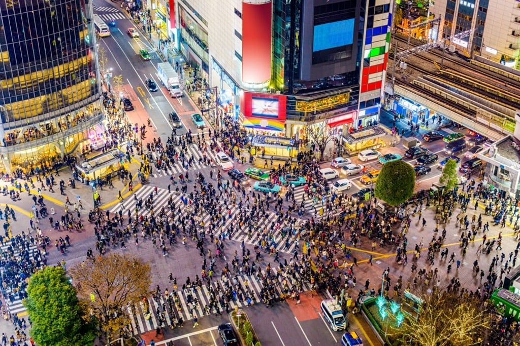 The popular shopping area of Shibuya in Tokyo, one of the cities visited on Crystal Cruises’ 15-day luxury cruise around East Asia.