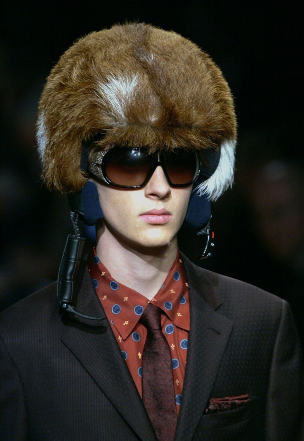 A model wears a fur helmet from a 2006 men’s runway show by Prada, which says it will no longer use animal furs in its designs from the spring and summer 2020 women’s collections onwards. Photo: AP A model wears a fur helmet from a 2006 men’s runway show by Prada, which says it will no longer use animal furs in its designs from the spring and summer 2020 women’s collections onwards. Photo: AP