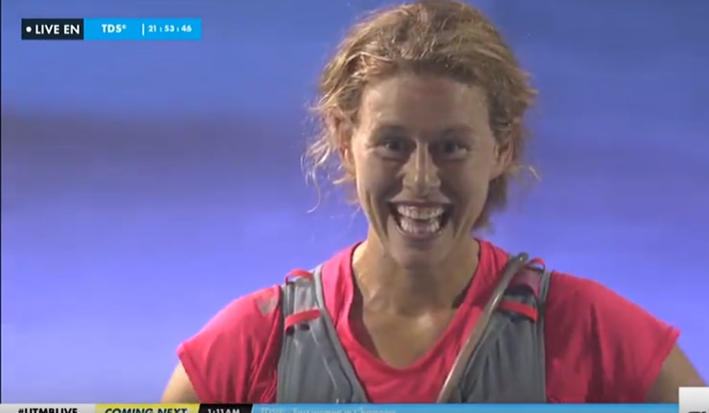 Hillary Allen comes second in the TDS at the UTMB, despite being told she would never run again just two years ago. Photo: UTMB TV Hillary Allen comes second in the TDS at the UTMB, despite being told she would never run again just two years ago. Photo: UTMB TV