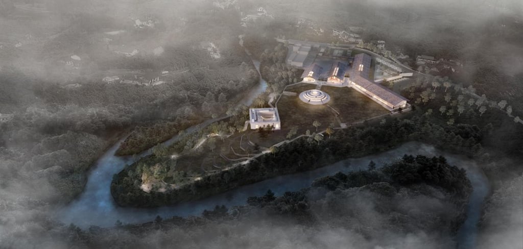 An artist’s illustration of an aerial view of Pernod Ricard's Emeishan Malt Whisky Distillery. Photo: Handout
